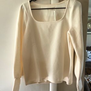 Madewell Square Neck Jacquard Top, Size L, NWT!